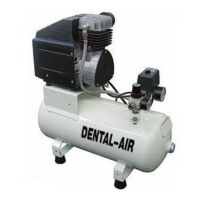 Dental Air 1/24/3-C - безмасляный воздушный компрессор с дополнительным звукоизолирующим сборным кожухом (100 л/мин) на 1 установку