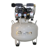 Eluan JYK35 - безмасляный компрессор для одной стоматологической установки, без осушителя, с ресивером 35 л, 80 л/мин