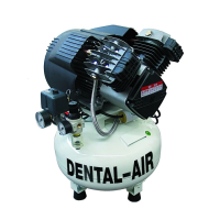 Dental Air 3/24/5 - безмасляный воздушный компрессор на 3 установки, без кожуха, 200 л/мин