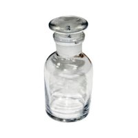 Склянка для реактивов на 60 мл из светлого стекла с узкой горловиной и притертой пробкой