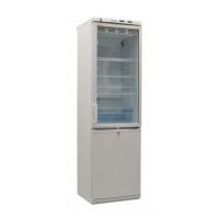Холодильник комбинированный лабораторный ХЛ-340-1(ТС) ПОЗиС (270/130 л) с тонированной стеклянной дверью, дверью из металлопласта и блоком управления БУ-М01, серебро