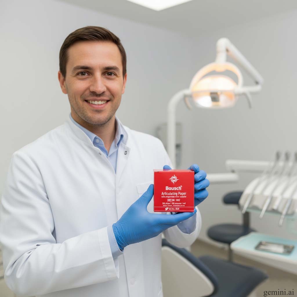 BK 1002 бумага артикуляционная Bausch 300 листов, красная 200 мкм
