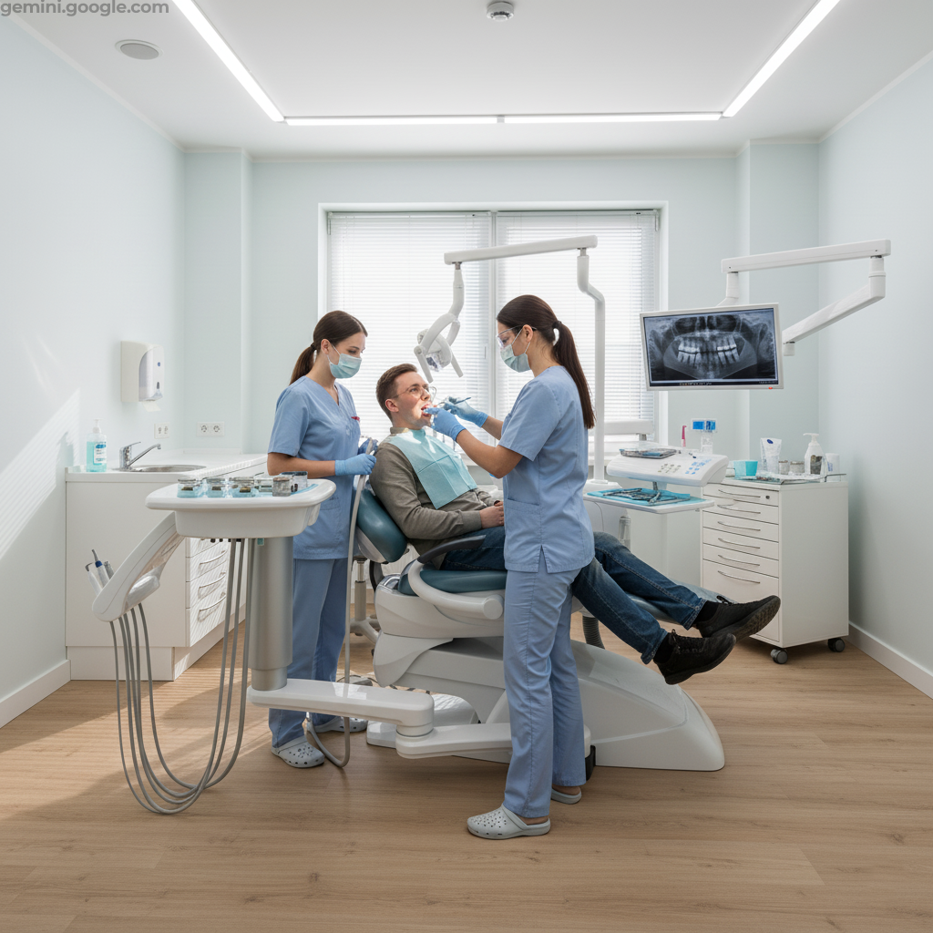 Fengdan BZ636 Plus - стоматологическая установка, с боковой нижней подачей 