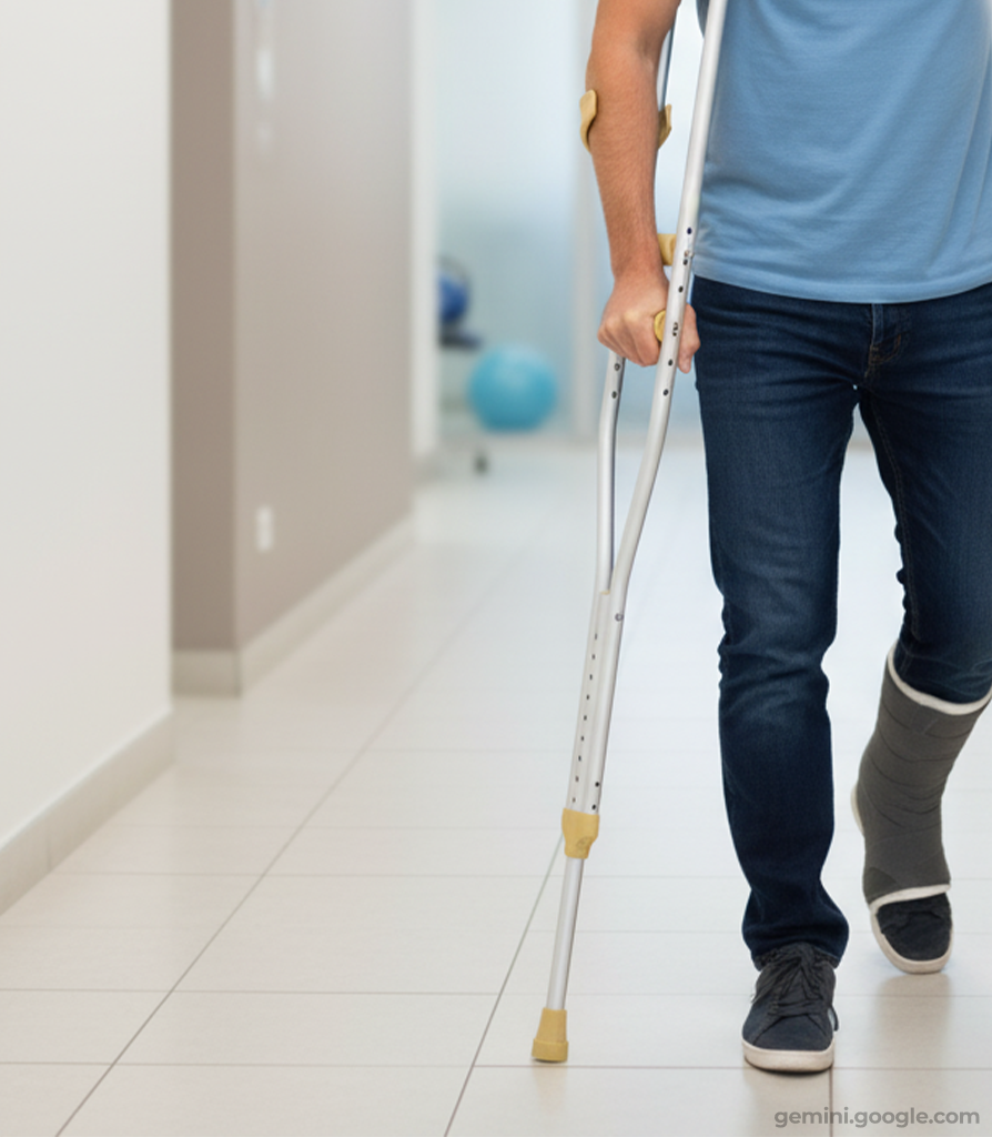 10022 Костыли подмышечные, средние (рост 155-180 см) 