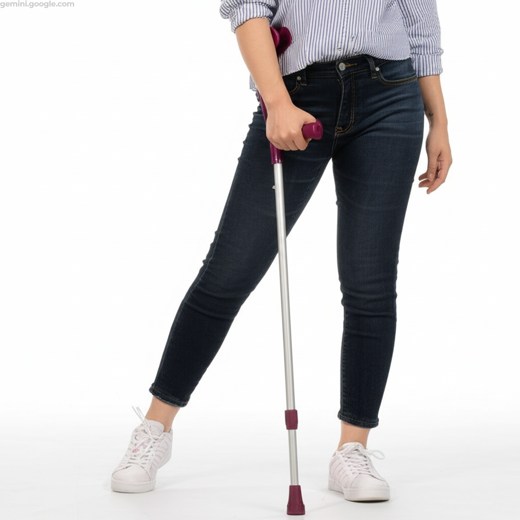 Костыль 222KL-Standart (Ergo-Softgrip) малиновый
