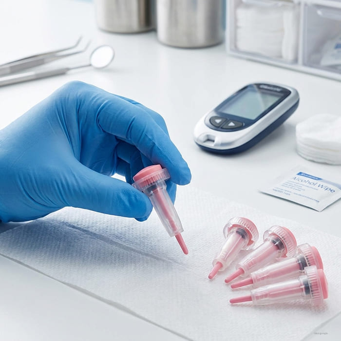Ланцеты Prolance Pediatric для капиллярного забора крови 200 шт, глубина прокола 1,2 мм, розовые, HTL-Strefa