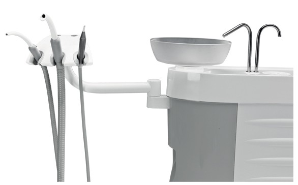 Diplomat Dental Adept DA110A - стационарная стоматологическая установка с верхней подачей инструментов