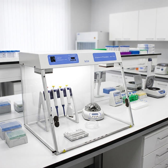 Бокс UVC/T-AR DNA Cleaner ПЦР Бокс для стерильных работ с УФ-рециркулятором, BioSan