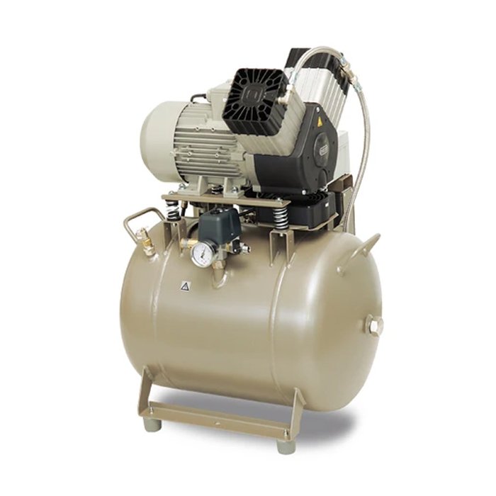 EKOM DK50 2V/50 S/M - безмасляный компрессор для 2-x стоматологических установок