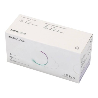 Шовный материал WEGO Polypropylene 5-0 (1) 90 см 2 Кол. 4/8 17 мм Синий Шовный материал WEGO Polypropylene 5-0 (1) 90 см 2 Кол. 4/8 17 мм Синий