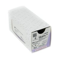 Шовный материал ВИКРИЛ 0. 12 х 45 см. фиолетовый лигатура Ethicon