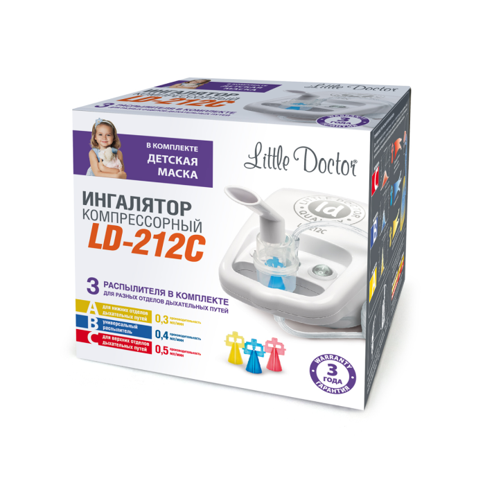 Ld 212c. Компрессорный ингалятор (небулайзер) little Doctor LD-212c. Ингалятор компрессорный LD-212c белый. Little Doctor LD-212c. Ингалятор ЛД 212с.