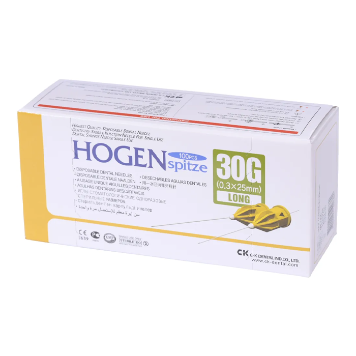 Иглы карпульные 30Gx25mm (0,3 х 25) уп. №100 Ноgen Spitze C-K Dental Ind. Co., LTD
