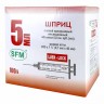 OLD_Шприц 5 мл (3-х) SFM, одноразовый стерильный с надетой иглой 0,70х40-22G (LUER LOCK) (блистер), 100 шт/уп Шприц 5 мл (3-х) SFM, одноразовый стерильный с надетой иглой 0,70х40-22G (LUER LOCK) (блистер), 100 шт/уп