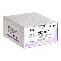 Шовный материал ВИКРИЛ 3/0. 75 cм. фиолетовый Реж. 16 мм. 3/8 Ethicon