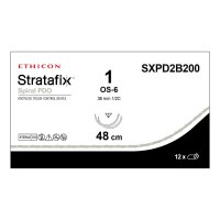 Шовный материал Stratafix Spiral PDO 1, двунаправл.24+24см, фиолет. Обр.-реж. 36 мм х 2, 1/2 Ethicon