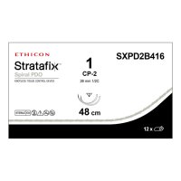 Шовный материал Stratafix Spiral PDO 1, двунаправл.24+24см, фиолет. Обр.-реж. 26 мм х 2, 1/2 Ethicon