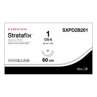 Шовный материал Stratafix Spiral PDO 1, двунаправл.30+30см, фиолет. Обр.-реж. 36 мм х 2, 1/2 Ethicon