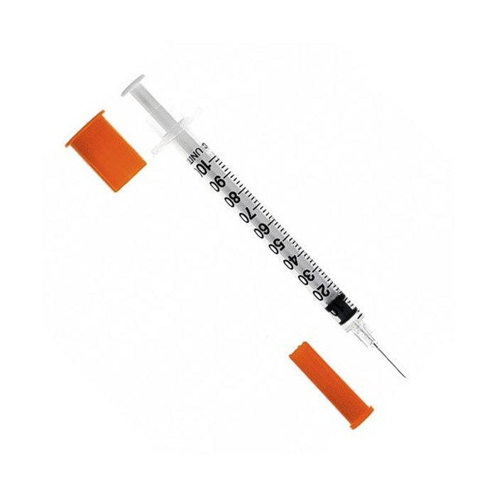 Шприц 1,0 мл. инсулиновый U - 100 (3-х) SFM, одноразовый стерилизованный с интегрированной иглой 0,30 х 8,0 - 30G № 10 (полибэг), 100 шт