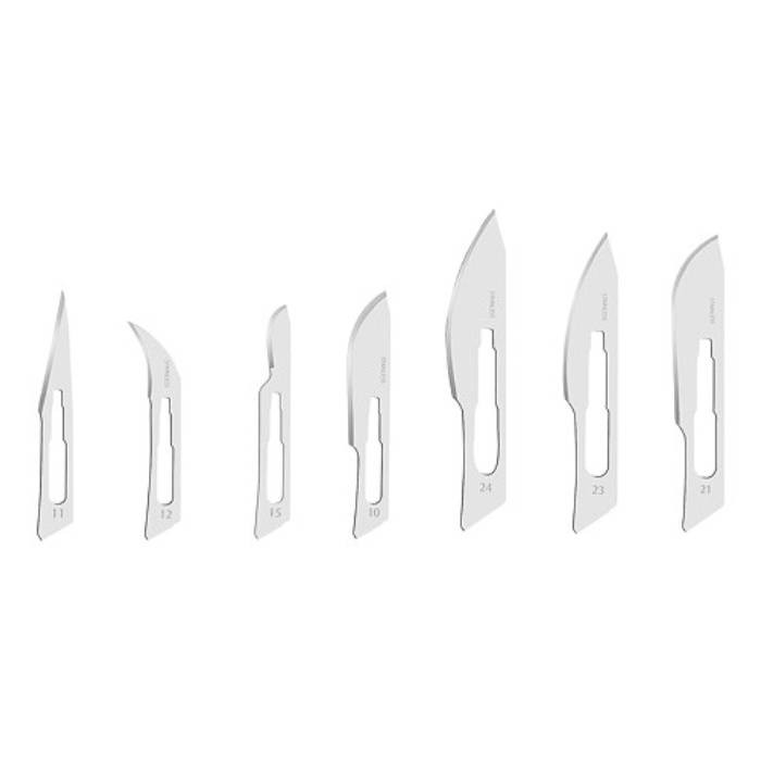 Лезвие хирургическое стерильное №15 однократного применения, ENSENT, нержавеющая сталь