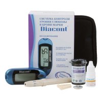 Прибор самоконтроля уровня глюкозы крови "DIACONT" (компакт)