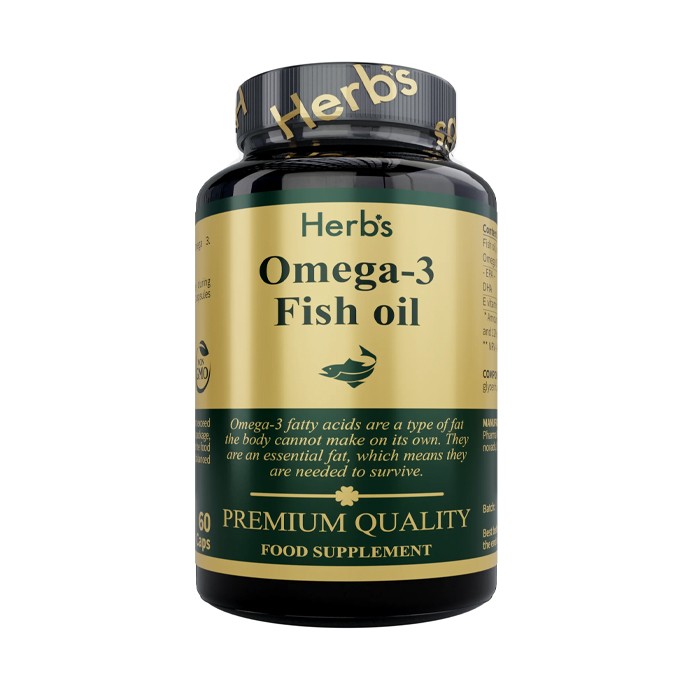 БАД к пище Herb's "Омега-3 Рыбий жир 1000 мг" ("Omega-3 Fish Oil 1000mg"), мягкие капсулы 1,44г №60