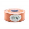Лента кинезиологическая SFM-Plaster, на хлопковой основе, 2,5см Х 500см, оранжевого цвета, в диспенсере