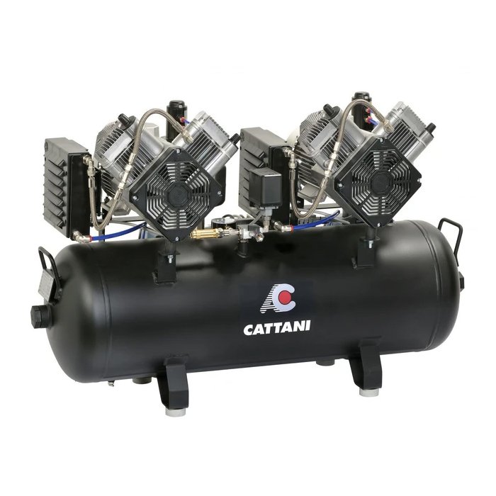 Cattani 150-476 - безмасляный компрессор для 7-ми стоматологических установок, двухфазный