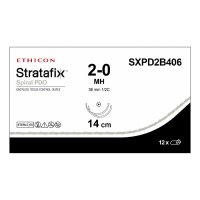 Шовный материал Stratafix Spiral PDO 2/0, двунаправл.7+7см, фиолет. Кол. 36 мм х 2, 1/2 Ethicon
