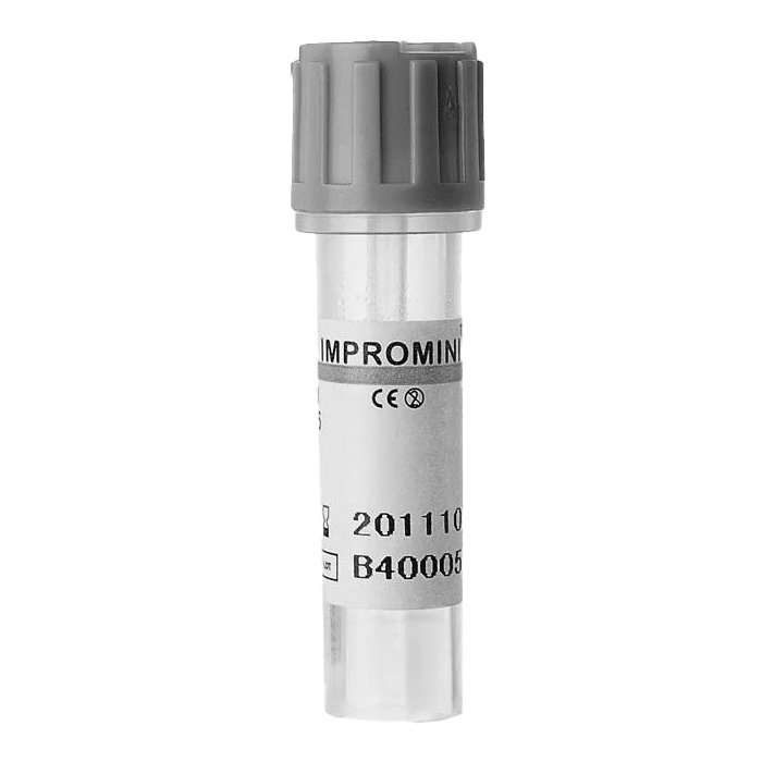 Пробирка Impromini 0,5 мл без капилляра для исследования глюкозы фторид-натрия / ЭДТА К2 (50 шт/уп)