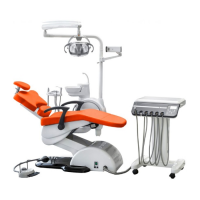 Woson WOD 550 - детская стоматологическая установка с подкатным блоком, цвет оранжевый