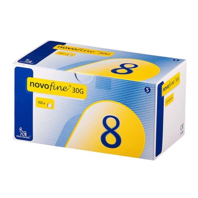 Иглы Ново-файн 30G (0,30х8,0мм) №100 Иглы Ново-файн 30G (0,30х8,0мм) №100