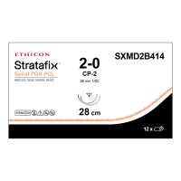Шовный материал Stratafix Spiral PGA-PCL 2/0, двунаправл.14+14см, н/окр. Обр.-реж. 26 мм х 2, 1/2 Ethicon