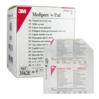 Повязка стерильная Medipore + Pad 3562E 5 см х 7,2 см 50 шт., 3M