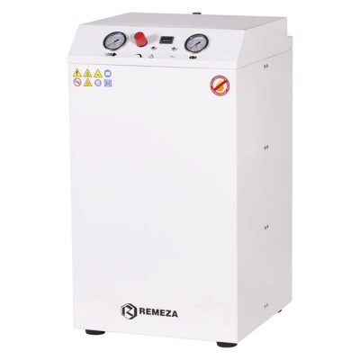 Remeza КМ-24.OLD20К - безмасляный компрессор для 2-х стоматологических установок, без осушителя, с кожухом, с ресивером 24 л, 160 л/мин