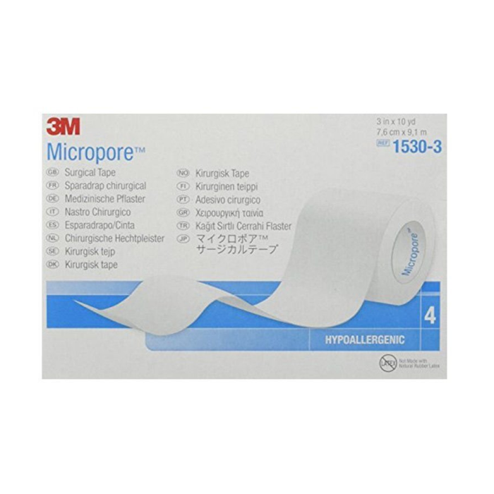 MICROPORE - гипоаллергенный лейкопластырь из нетканной вискозы, 7,5 см х 9,1 м 3M