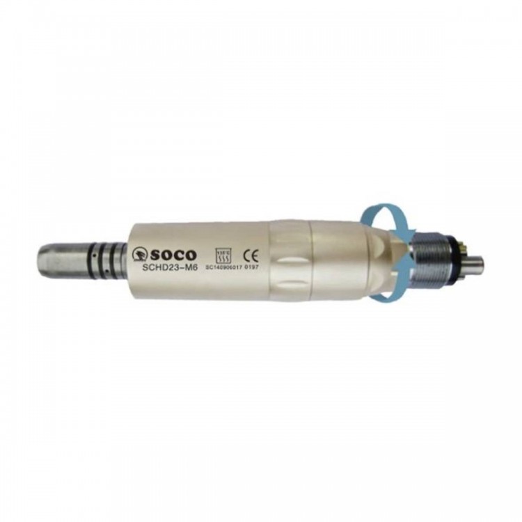 SOCO D23-M6-воздушный микромотор с фиброоптикой и внутренней подачей воды, 6-ти канальный