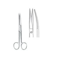 Ножницы хирургические, изогнутые, остроконечные, 16,5 см KLS Martin