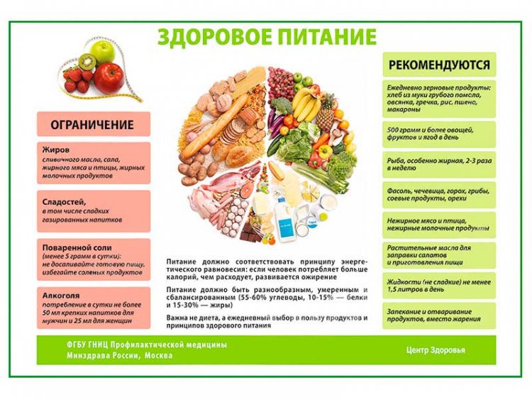 Здоровое питание плакат глянцевый А1/А2