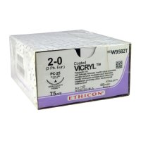 Шовный материал ВИКРИЛ 2/0. 12 х 45 см фиолетовый лигатура Ethicon