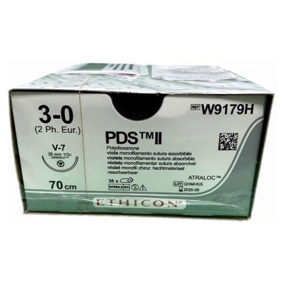 Шовный материал ПДС II 3/0. 70 см. фиолет. Кол.-реж. 26 мм. 1/2 Ethicon, 36 шт. в коробке
