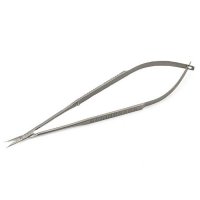 Ножницы микрохирургические 160 мм, плоская ручка остроконечные лезвия длина 13 мм, прямые ПТО Медтехника