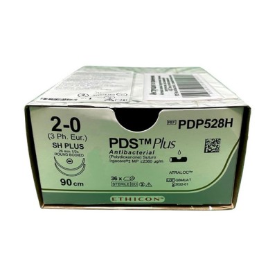 Шовный материал ПДС ПЛЮС 2/0. 70 см. фиолетовый Кол.-реж. 36 мм. 1/2 Ethicon, 36 шт в коробке