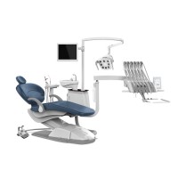 SILVERFOX 8000B-SRS0 – стоматологическая установка с верхней подачей и с мягкой обивкой