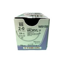 Шовный материал ВИКРИЛ 2/0. 75 см фиолетовый Кол. масс. 65 мм. 1/2 Ethicon