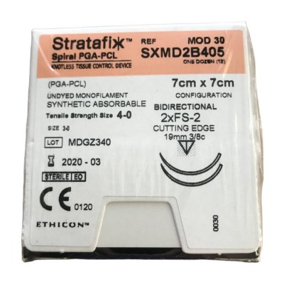 Шовный материал Stratafix Spiral PGA-PCL 4/0, двунаправл.7+7см, н/окр. Обр.-реж. 19 мм х 2, 3/8 Ethicon 12 шт в коробке Шовный материал Stratafix Spiral PGA-PCL 4/0, двунаправл.7+7см, н/окр. Обр.-реж. 19 мм х 2, 3/8 Ethicon 12 шт в коробке