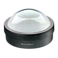 Лупа светопольная плосковыпуклая стеклянная настольная Eschenbach bright field с красной направляющей линией, диаметр 65 мм, 1:1.8