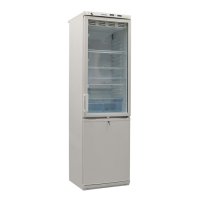 Холодильник комбинированный лабораторный ХЛ-340(ТС) ПОЗиС (270/130 л) с тонированной стеклянной дверью и дверью из металлопласта, серебро