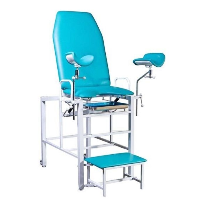 Кресло гинекологическое «Клер КГФВ 01гп» с фиксированной высотой, на газовых пружинах, с передвижной ступенькой