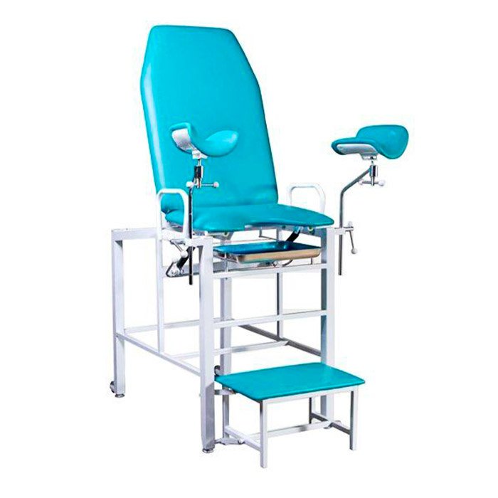 Кресло гинекологическое «Клер КГФВ 01гв» с фиксированной высотой, на газовых пружинах, со встроенной ступенькой